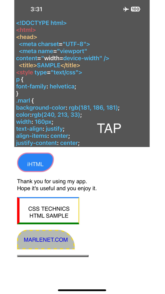 #2. iHTML Compiler (iOS) By: MARLENE IGARASHI