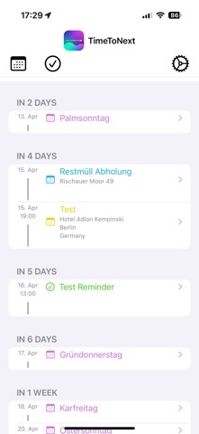 TimeToNext Screenshot 1 of 4