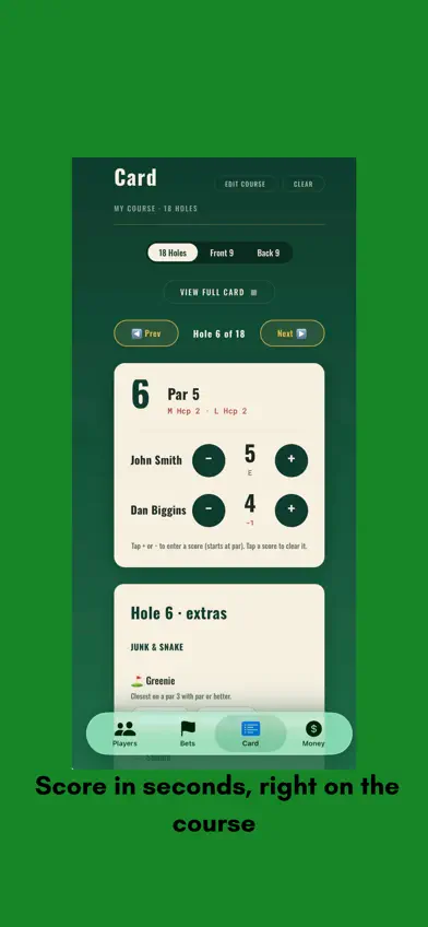 Honors Golf Bets screenshot 3