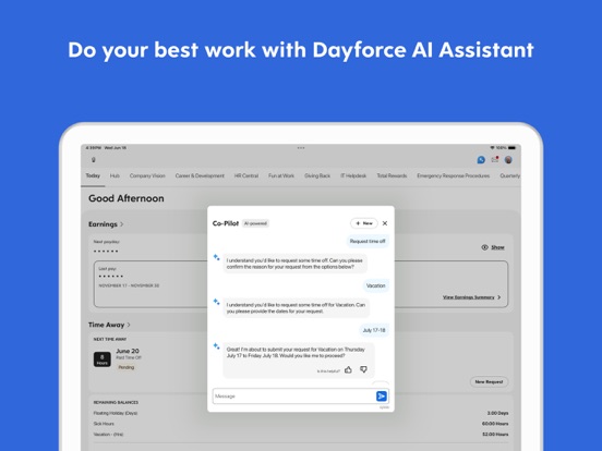 Dayforce iPad screenshot 7 - Business app