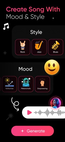 AI Song Generator with Music iPhone screenshot