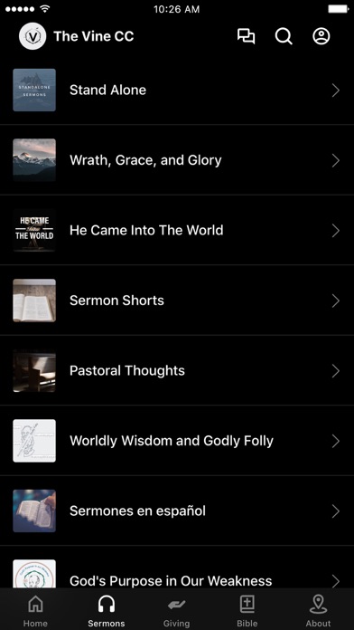 The Vine Community Church App iPhone screenshot 2 - Education app