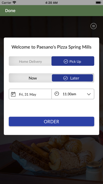 Paesano's Pizza Spring Mills Screenshot