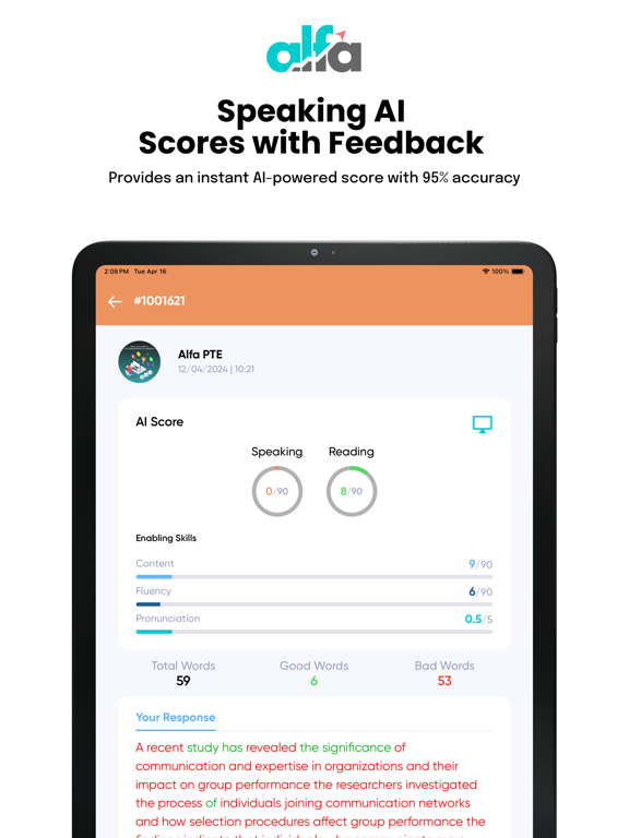 Screenshot #5 pour PTE Exam Practice - AlfaPTE