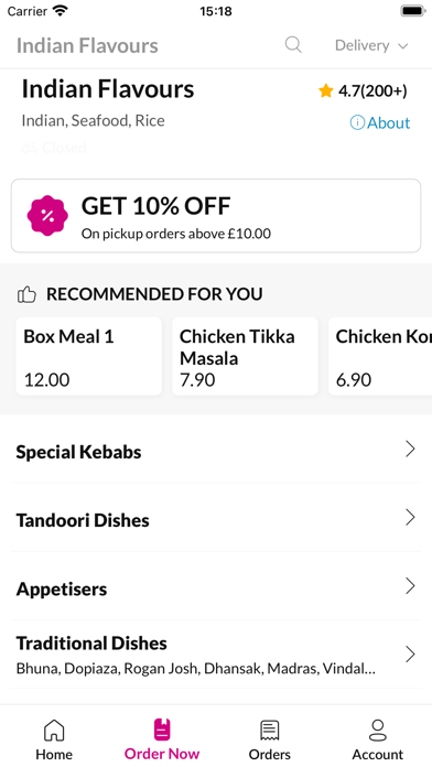 Indian Flavours. Screenshot
