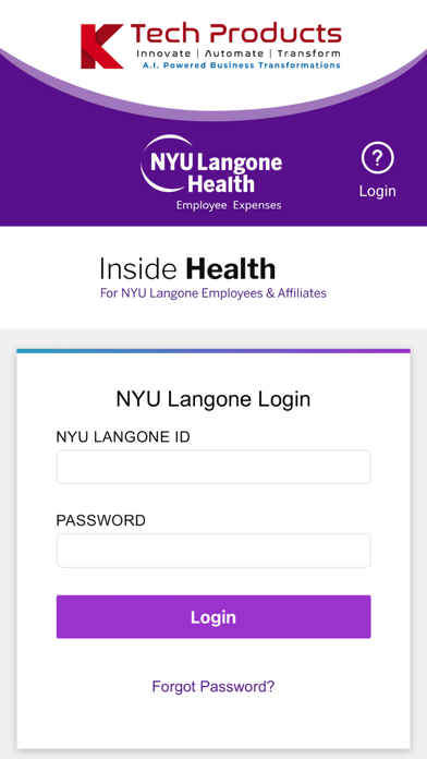 Employee Expenses Screenshot