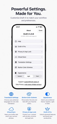Draft-it iPhone screenshot