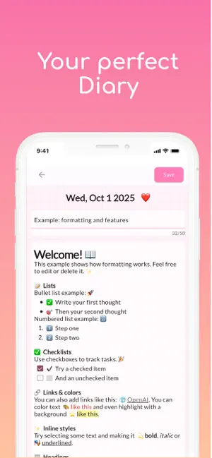 Diary - Notes, Tasks screenshot 1