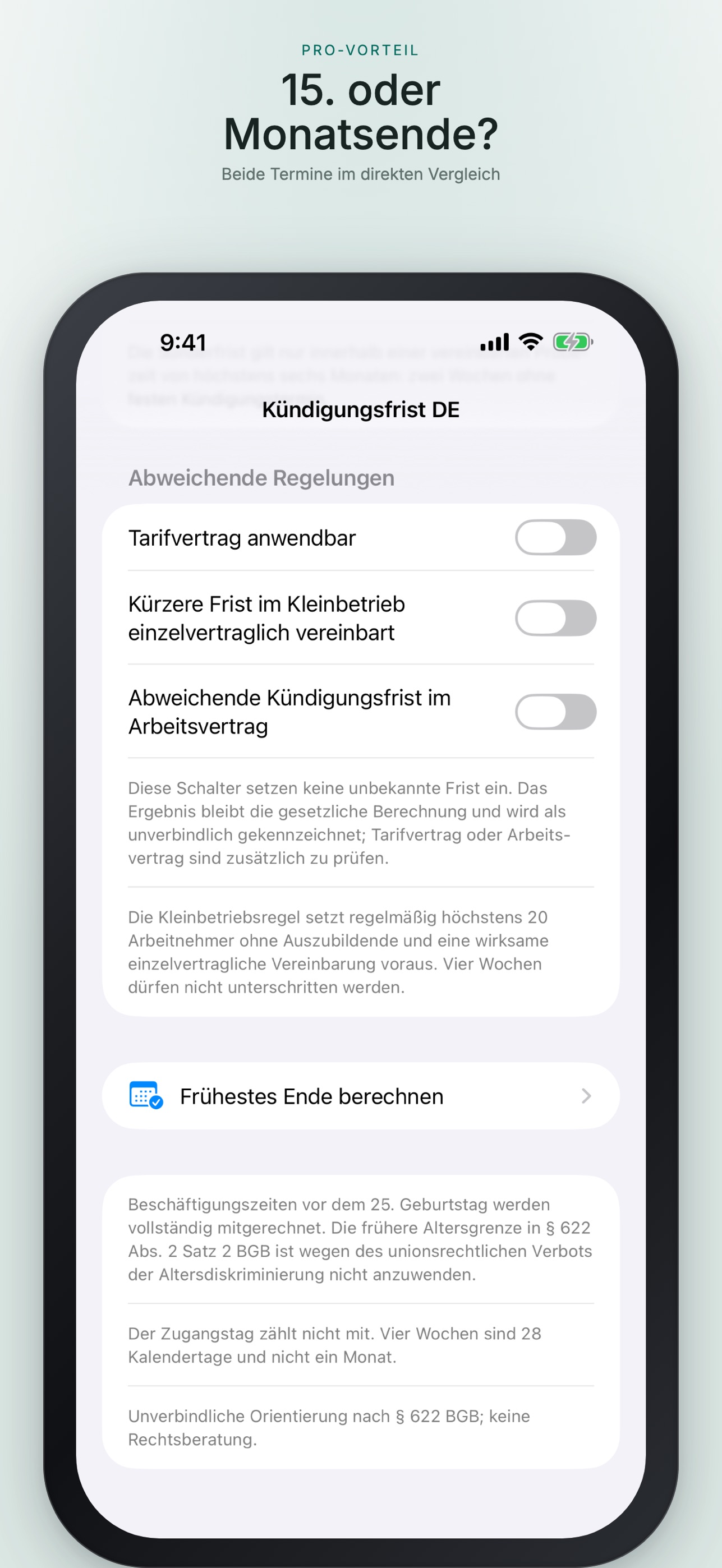 Screenshot 4 of Kündigungsfrist DE