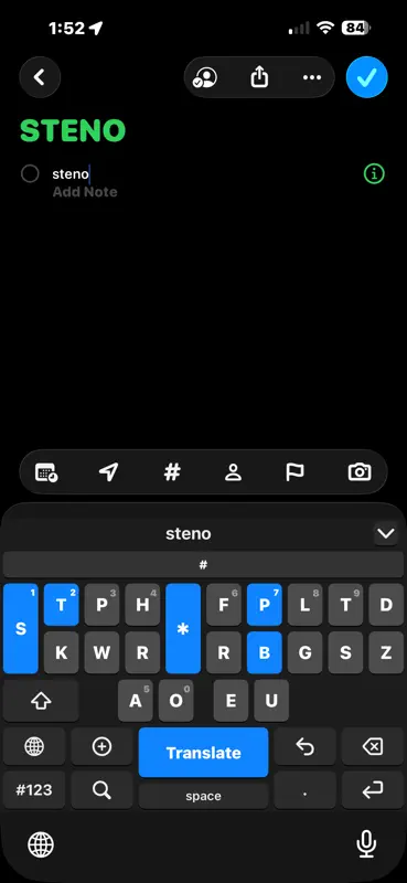 Steno Keyboard Pocket screenshot 2 of 9