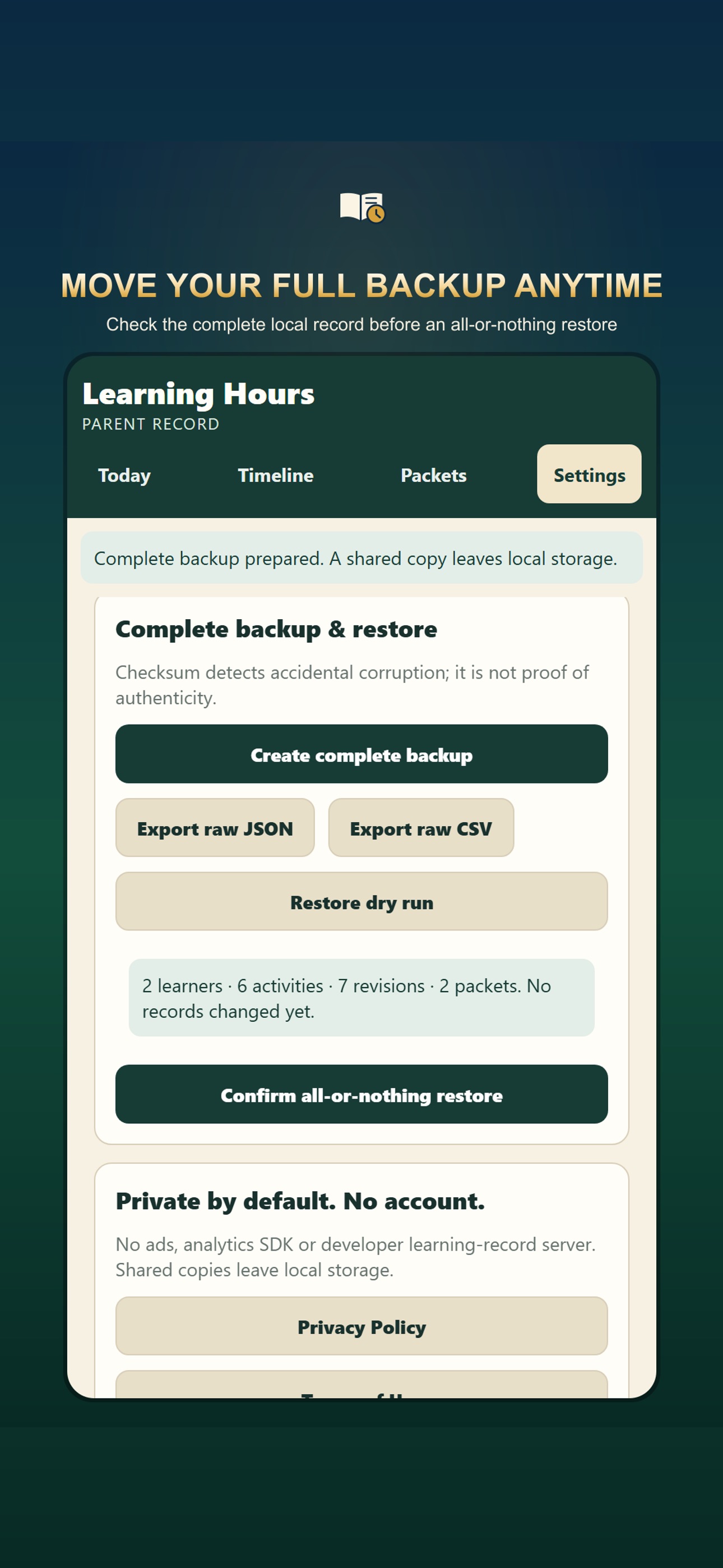 Screenshot 7 of Home Education Hours & Roll