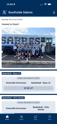 Southside Christian Athletics iPhone screenshot