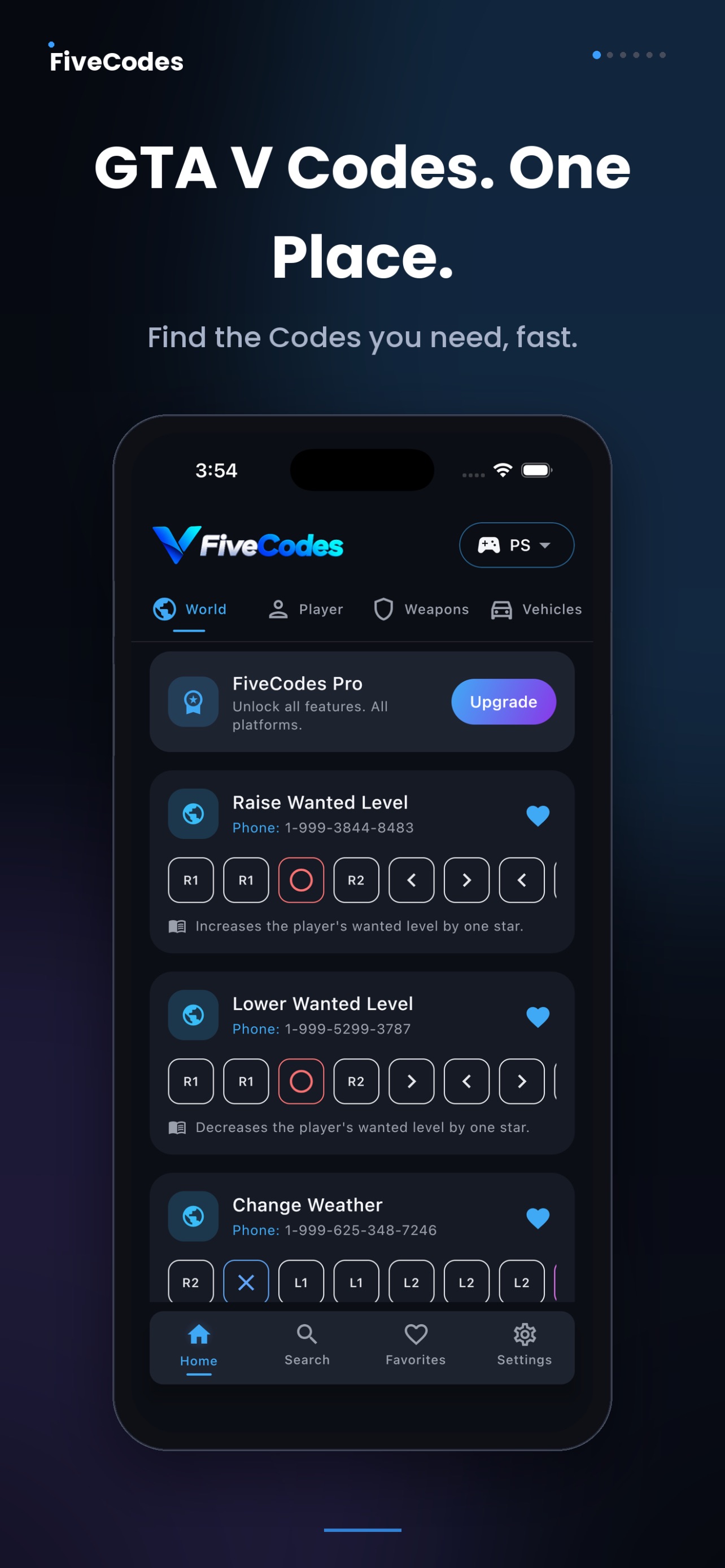 Screenshot 1 of FiveCodes