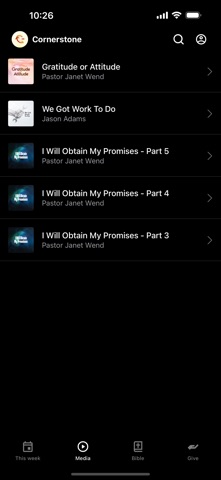 Cornerstone Church Lima iPhone screenshot
