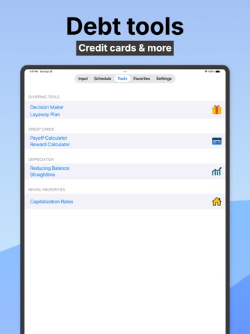 Loan Calculator - Debt Planner iPad screenshot