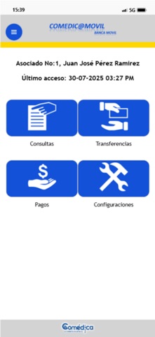 Comedica Movil App screenshot