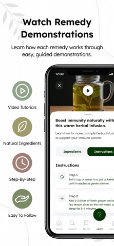 The Natural Remedies App iPhone screenshot