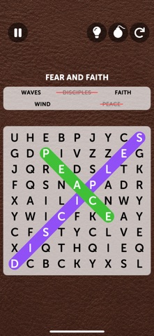 Bible Word Search Puzzle Game iPhone screenshot