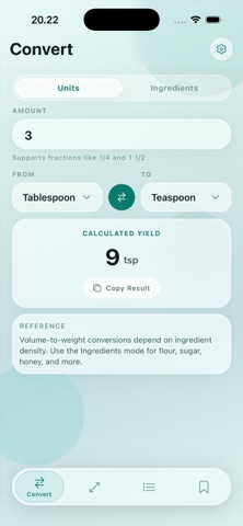 Crumbs - Baking Converter iPhone screenshot