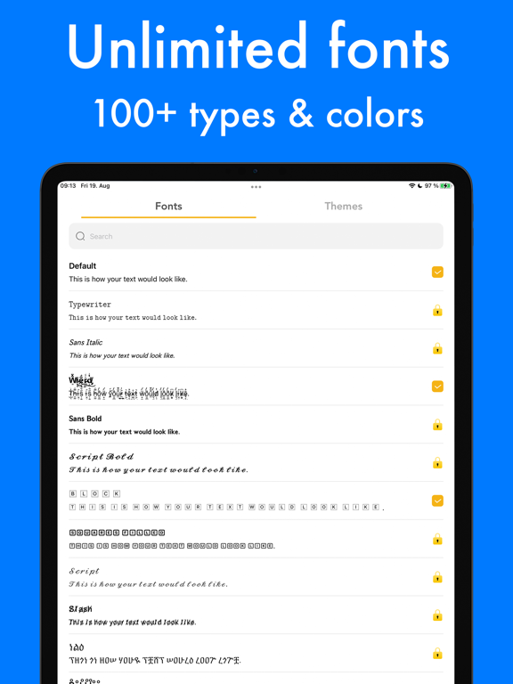 Fonts for iPhones - Cool Fonts iPad screenshot 2 - Graphics & Design app