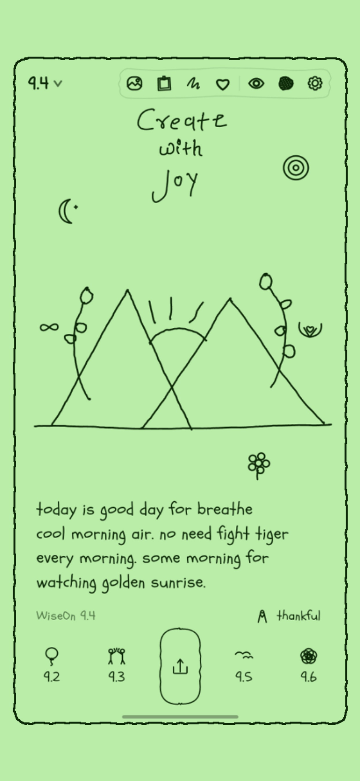 Screenshot 1 of Daily Wisdom & Journal: WiseOn