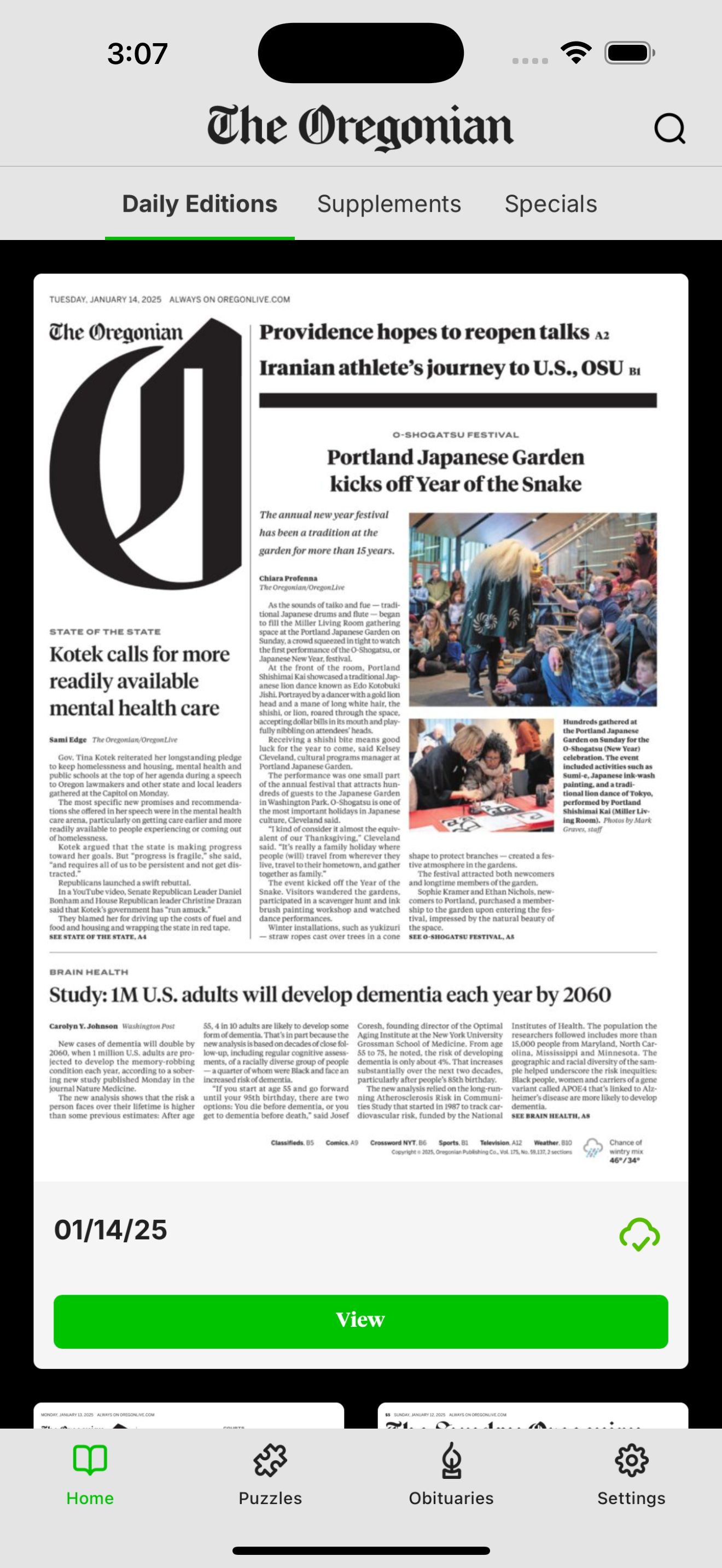 The Oregonian News