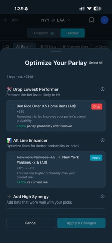 Bettorly: Smart Parlay Builder Screenshot 6 of 6