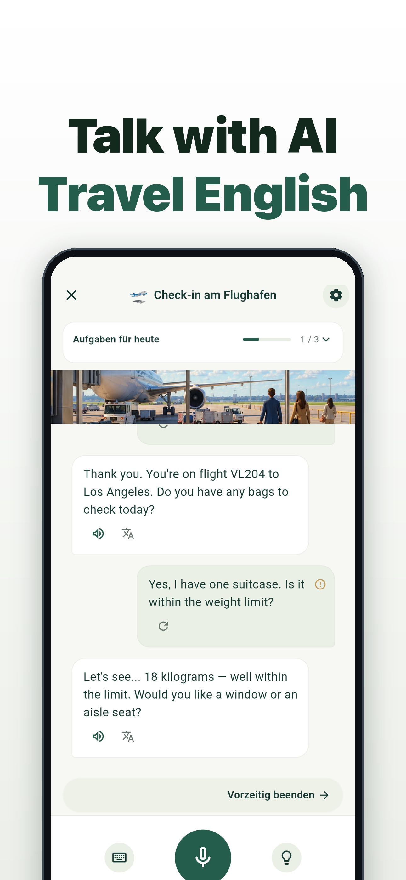 Screenshot 1 of Voyaglish: AI Travel English