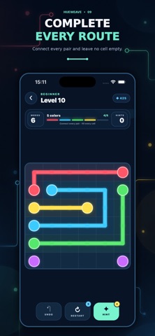 HueWeave: Connect the Dots iPhone screenshot