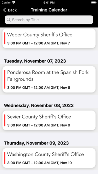 Utah Sheriffs' Association Screenshot