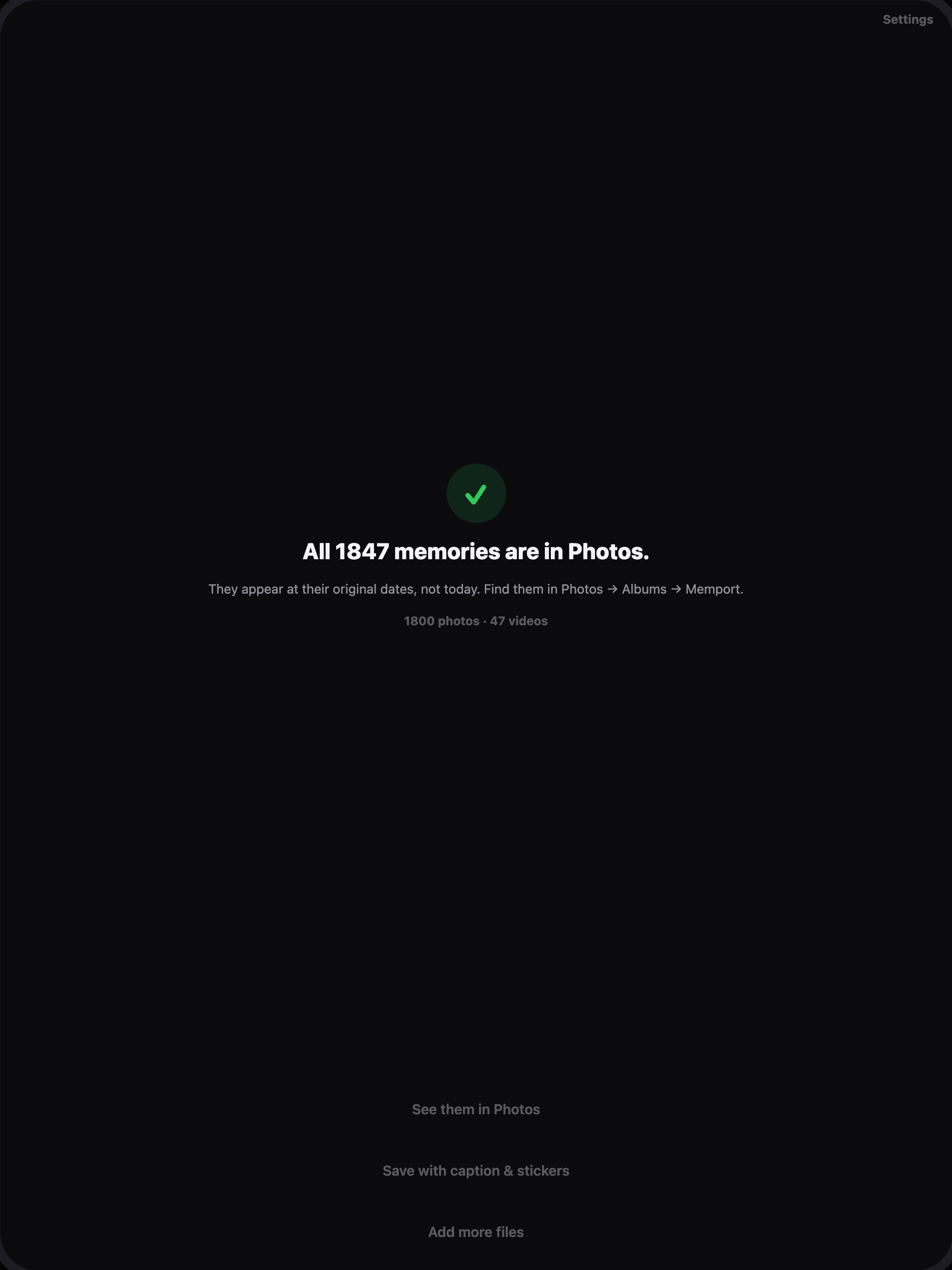 Memport: Snap Memories Export screenshot 8