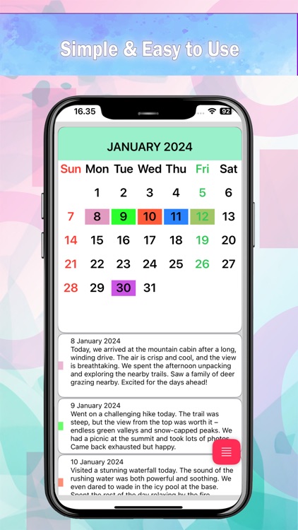 Calendar Notes - Simple & Easy