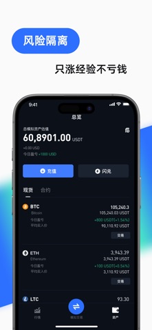 币富：加密货币美股交易AI投研新闻预测市场比特币虚拟货币模拟 screenshot