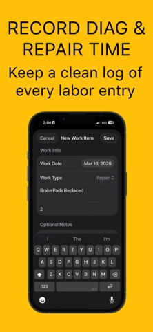 Flat Rate Tech Log iPhone screenshot