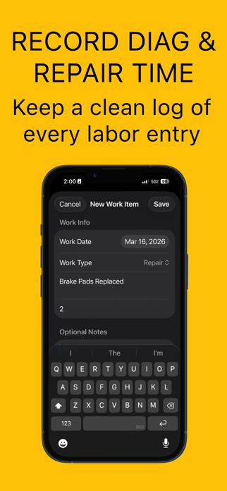 Flat Rate Tech Log Screenshot 3 of 4