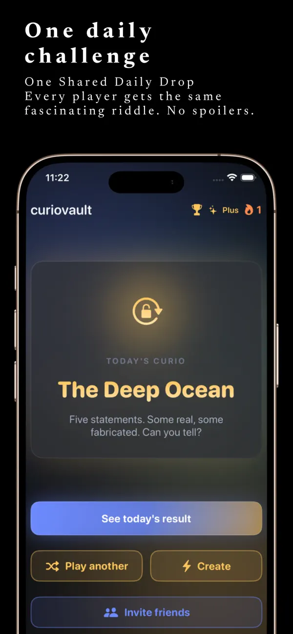 Screenshot #1 pour CurioVault: Trivia Friends