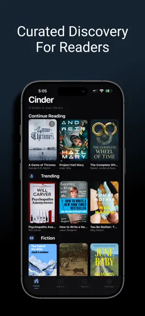 Cinder Reader screenshot 1