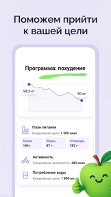 Счетчик калорий: Худеем вместе screenshot