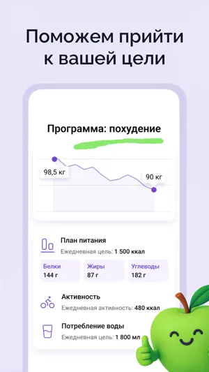 Счетчик калорий: Худеем вместе screenshot 3