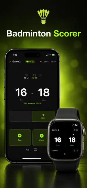 Badminton: Score Counter screenshot 1
