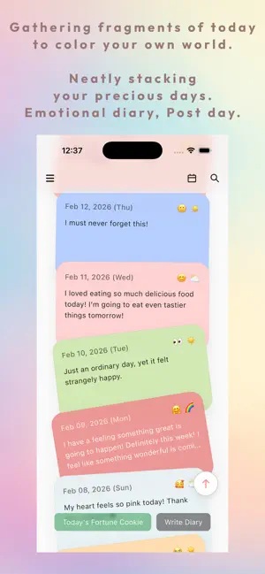 Post day: Aesthetic Mood Diary screenshot 1