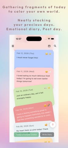 Post day: Aesthetic Mood Diary Screenshot 1 of 7