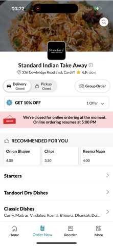 Standard Indian Take Away. Screenshot 2 of 4