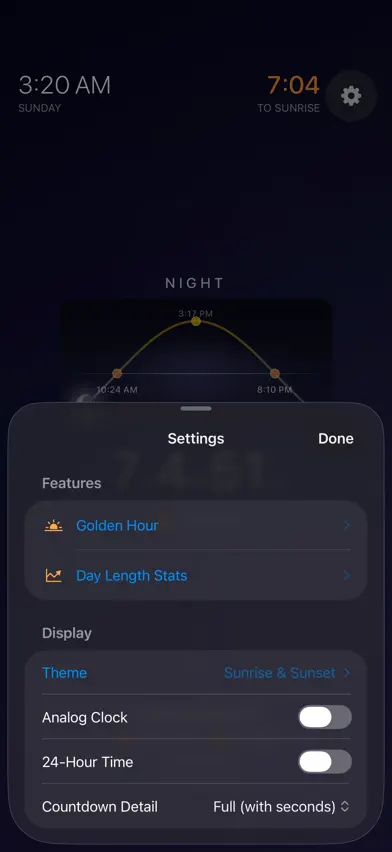Risetide: Sun Clock screenshot 4