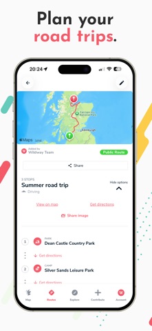 Wildway: Road trip & explore iPhone screenshot