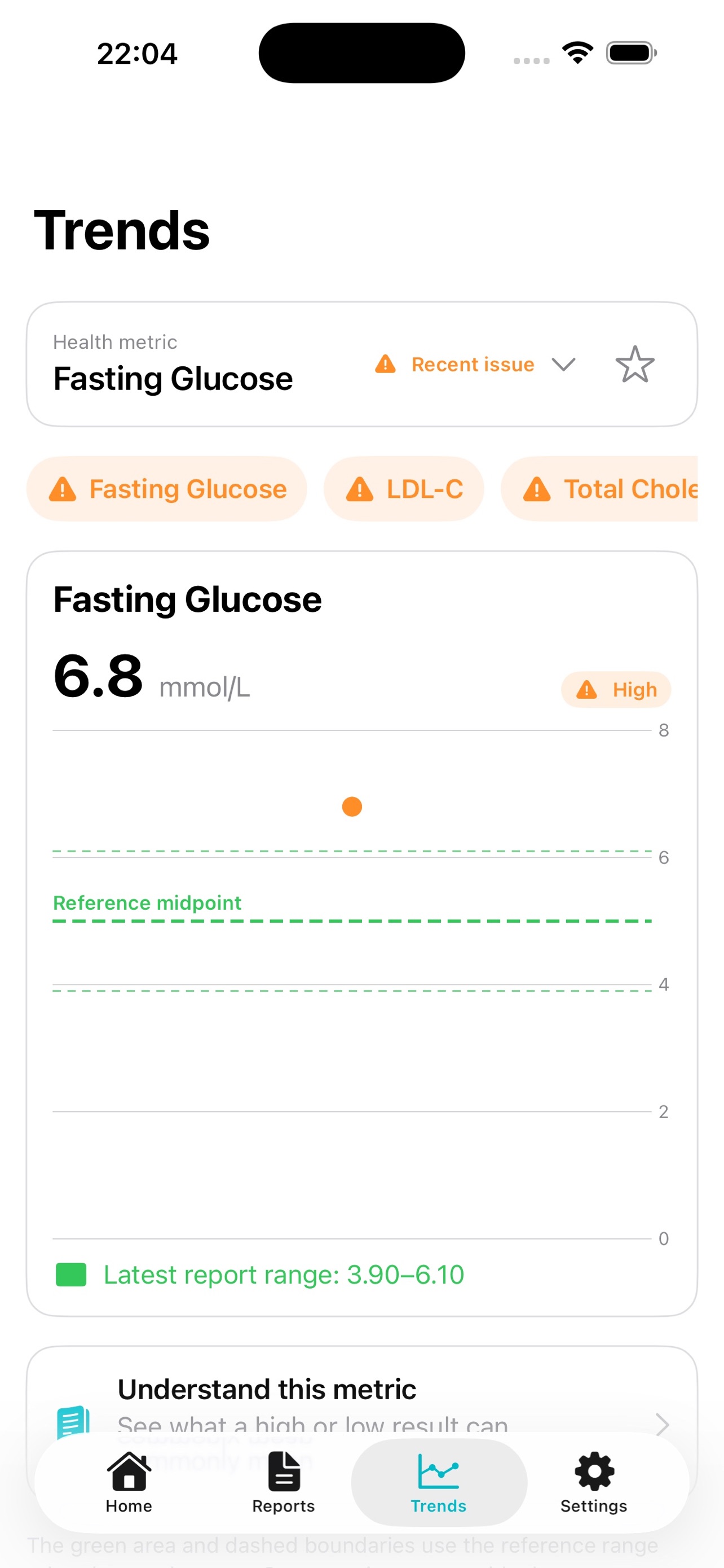 Screenshot 5 of HealthCopilot Lab Trends