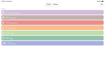 Kitchen Timer for busy cook iPad screenshot