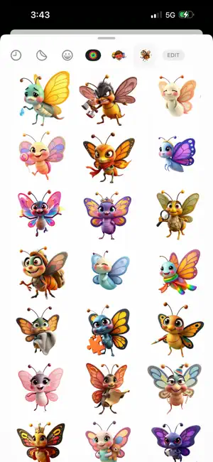 Twirling Butterfly Stickers screenshot 1