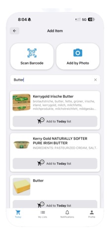 Kraut - Smart Shopping List iPhone screenshot