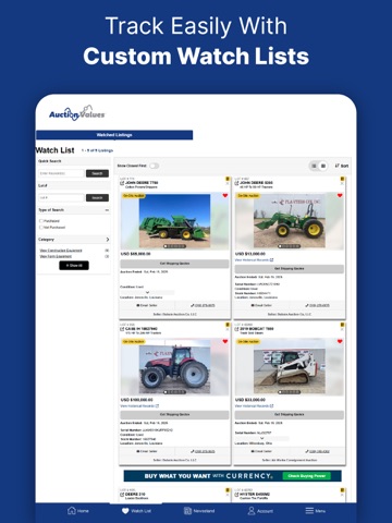 Auction Values iPad screenshot